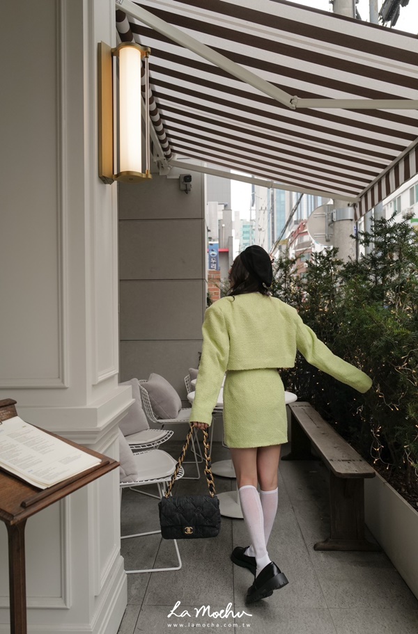 銀蔥小香編織合身裙